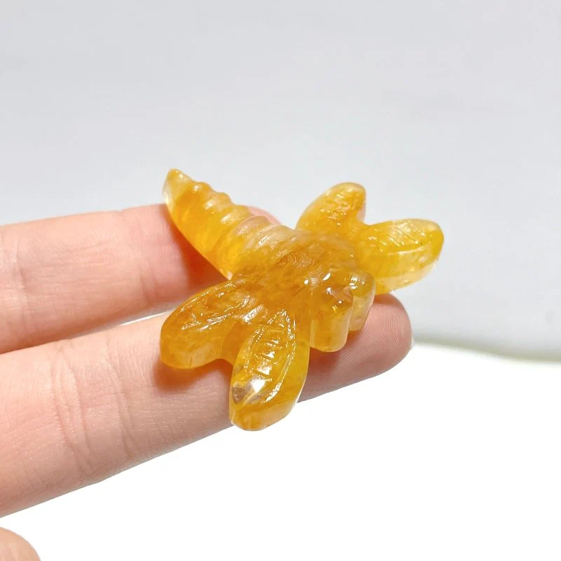 Golden Hematoid Quartz Dragonfly Carving Wholesale - Image 2