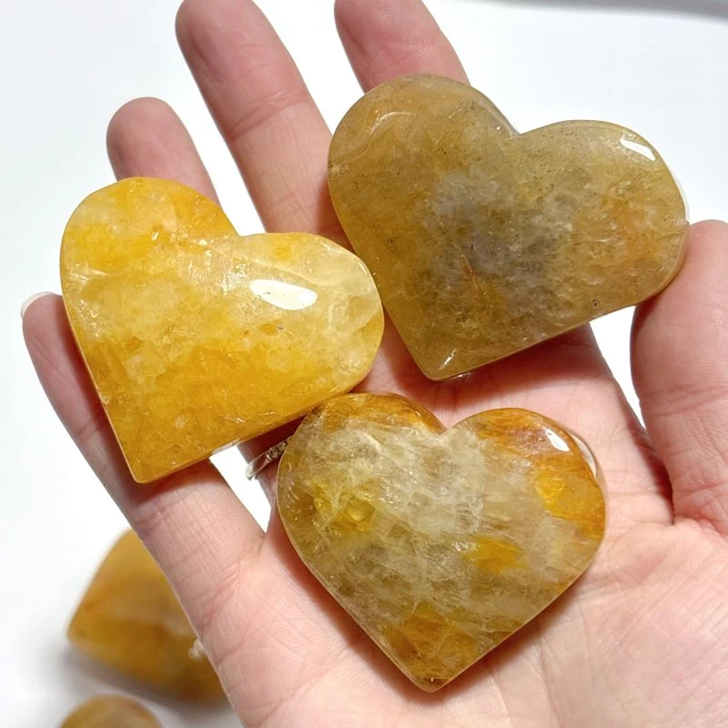 Golden Hematoid Quartz Fire Quartz Heart Shape Wholesale - Image 3