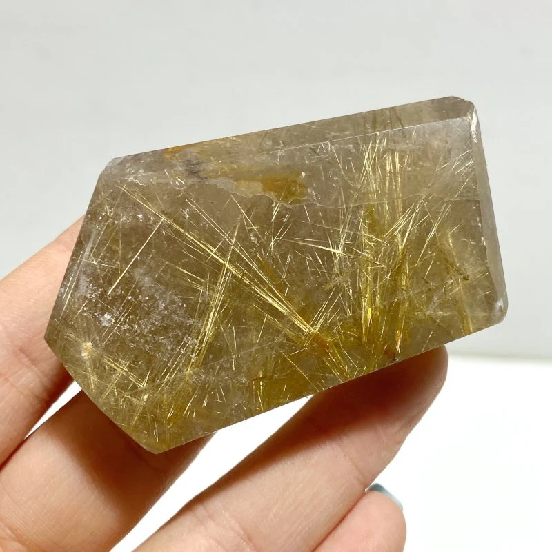 7 Pieces High Quality Golden Rutile Quartz Free Form Home Decor - Image 2