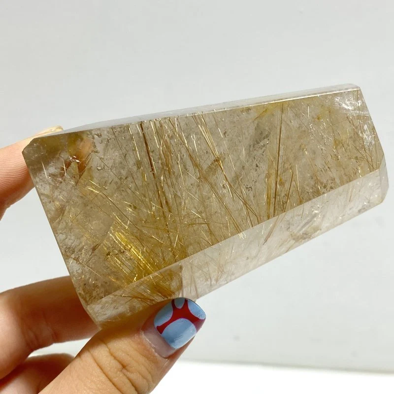 7 Pieces High Quality Golden Rutile Quartz Free Form Home Decor - Image 4