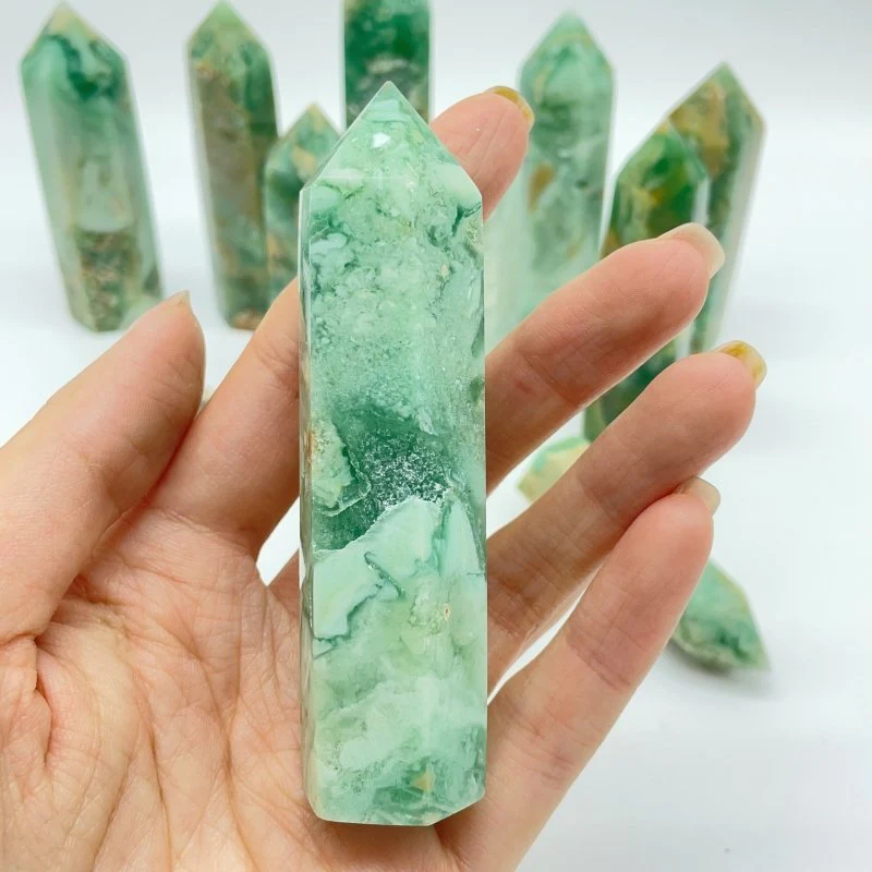 Green Agate Stone Tower Points Crystal Wholesale - Image 3