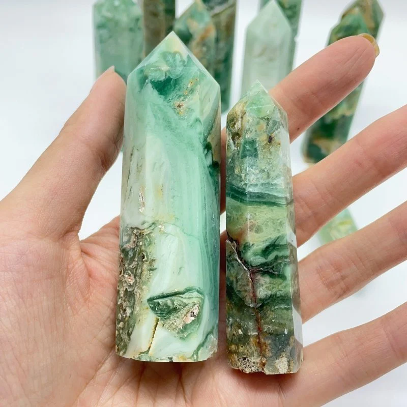Green Agate Stone Tower Points Crystal Wholesale - Image 5