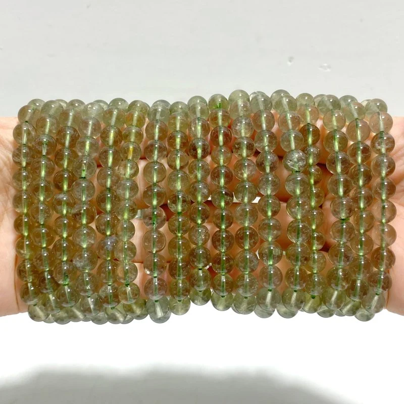 17 Pieces Green Amethyst Bracelets