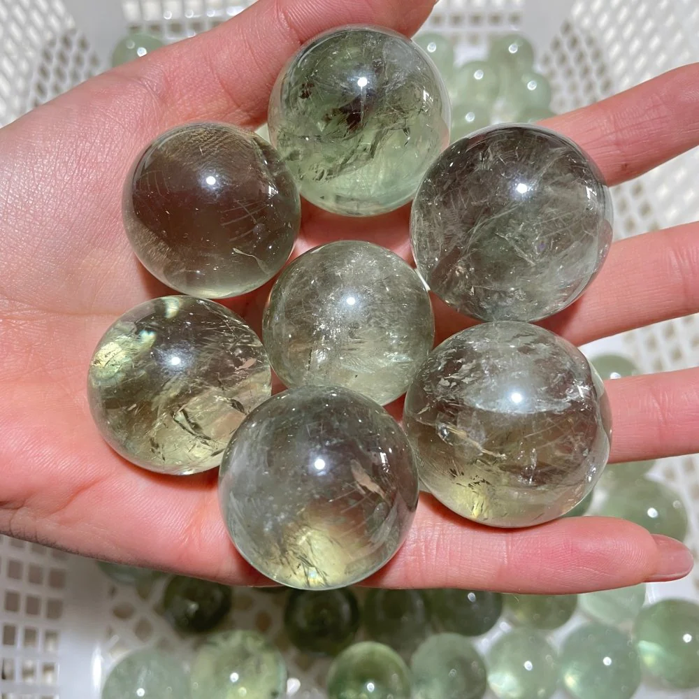 High Quality Green Amethyst Crystal Sphere Ball Wholesale - Image 4