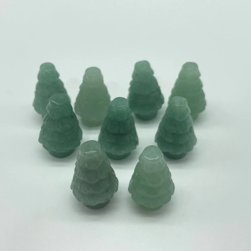 Green Aventurine Christmas Tree Carving Wholesale - Image 5
