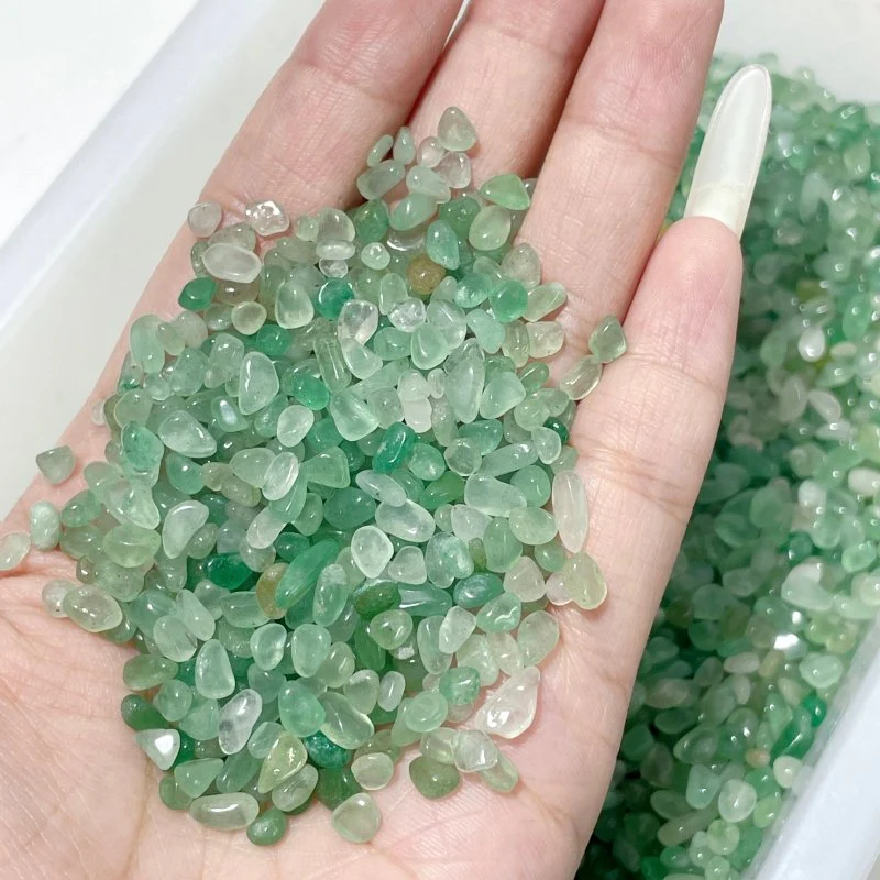 3-5mm Green Aventurine Chips Gravel Wholesale