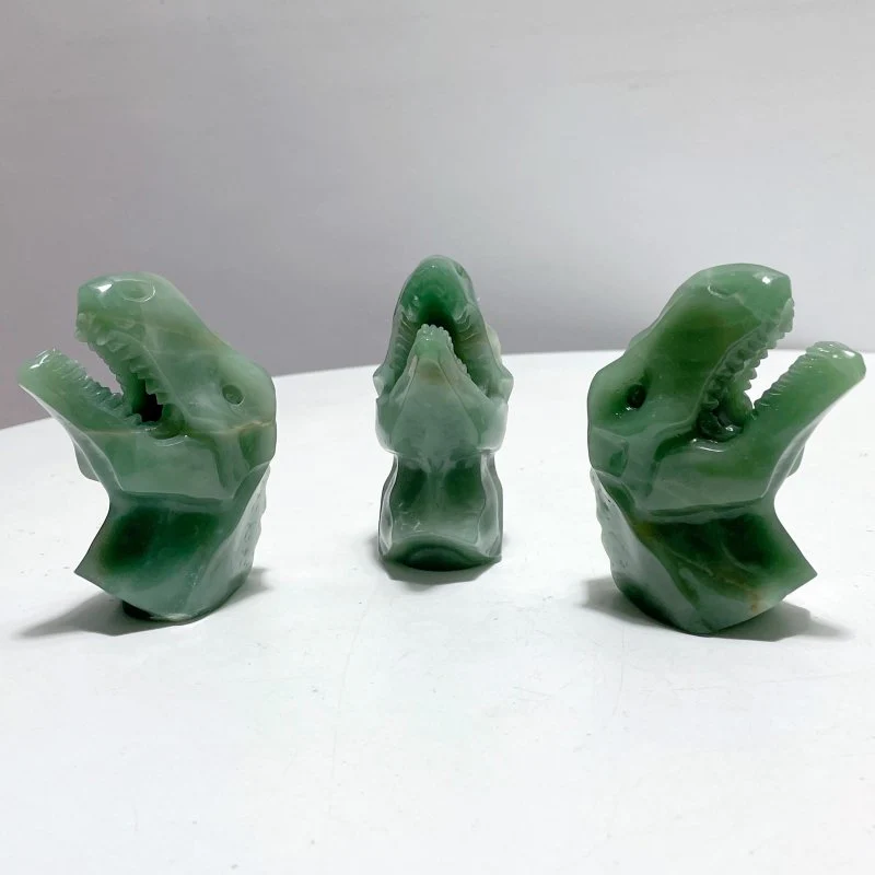 Green Aventurine Dinosaur Head Carving Wholesale - Image 5