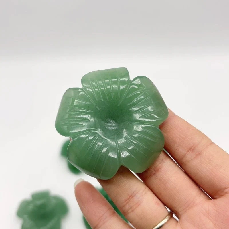 Green Aventurine Flower Crystal Stand Base Wholesale - Image 2
