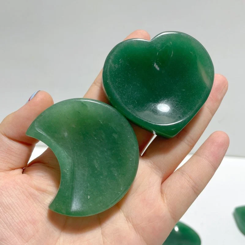 Green Aventurine Heart Moon Bowl Wholesale