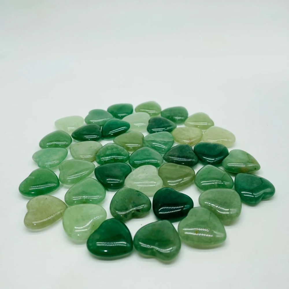 Green Aventurine Heart Stone DIY Pendants Wholesale - Image 2
