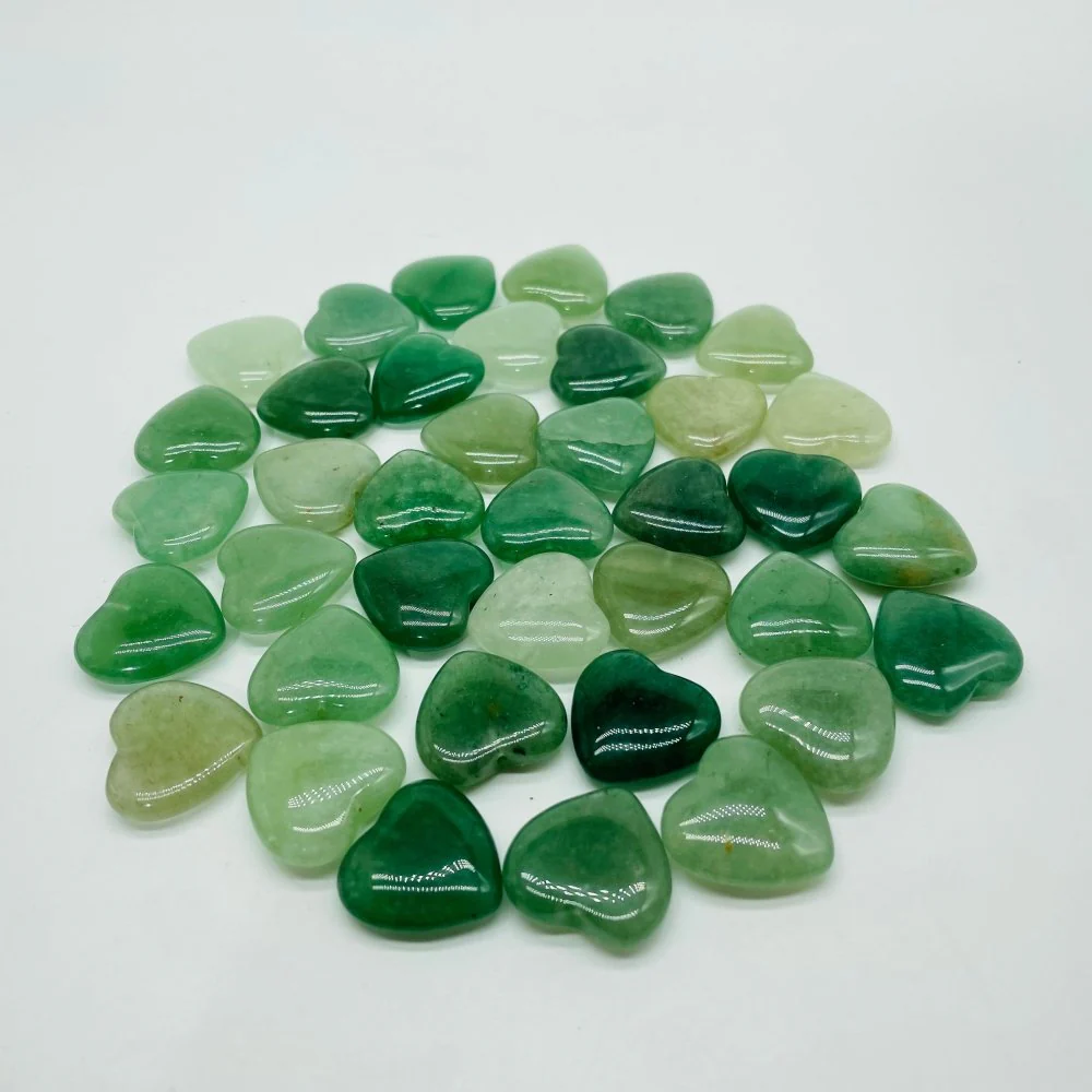 Green Aventurine Heart Stone DIY Pendants Wholesale - Image 3