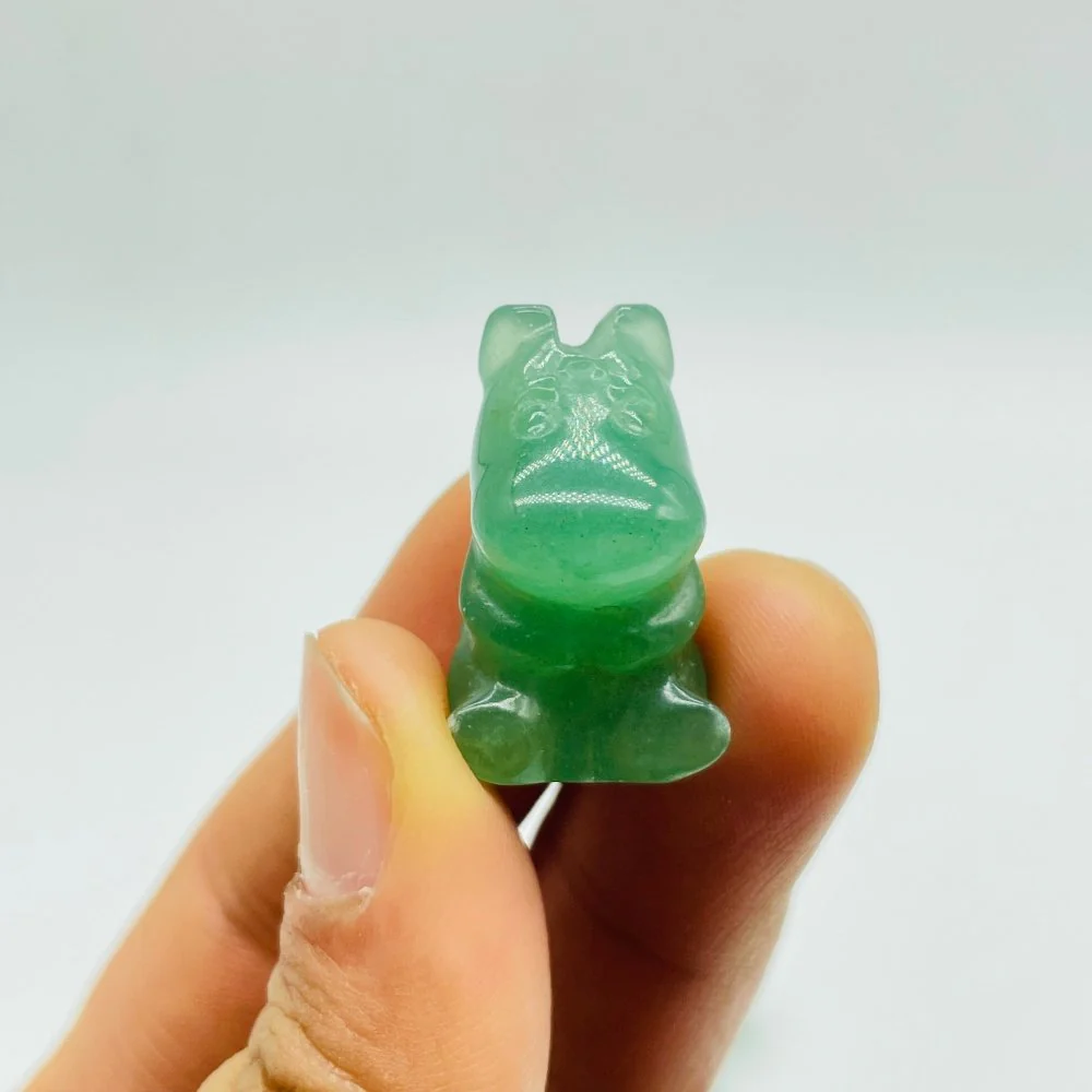 Mini Green Aventurine Hippo Carving Wholesale - Image 2