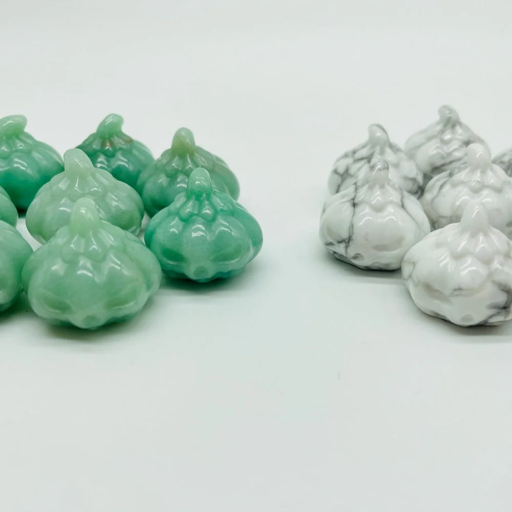 Green Aventurine & Howlite Halloween Pumpkin Carving Wholesale - Image 2