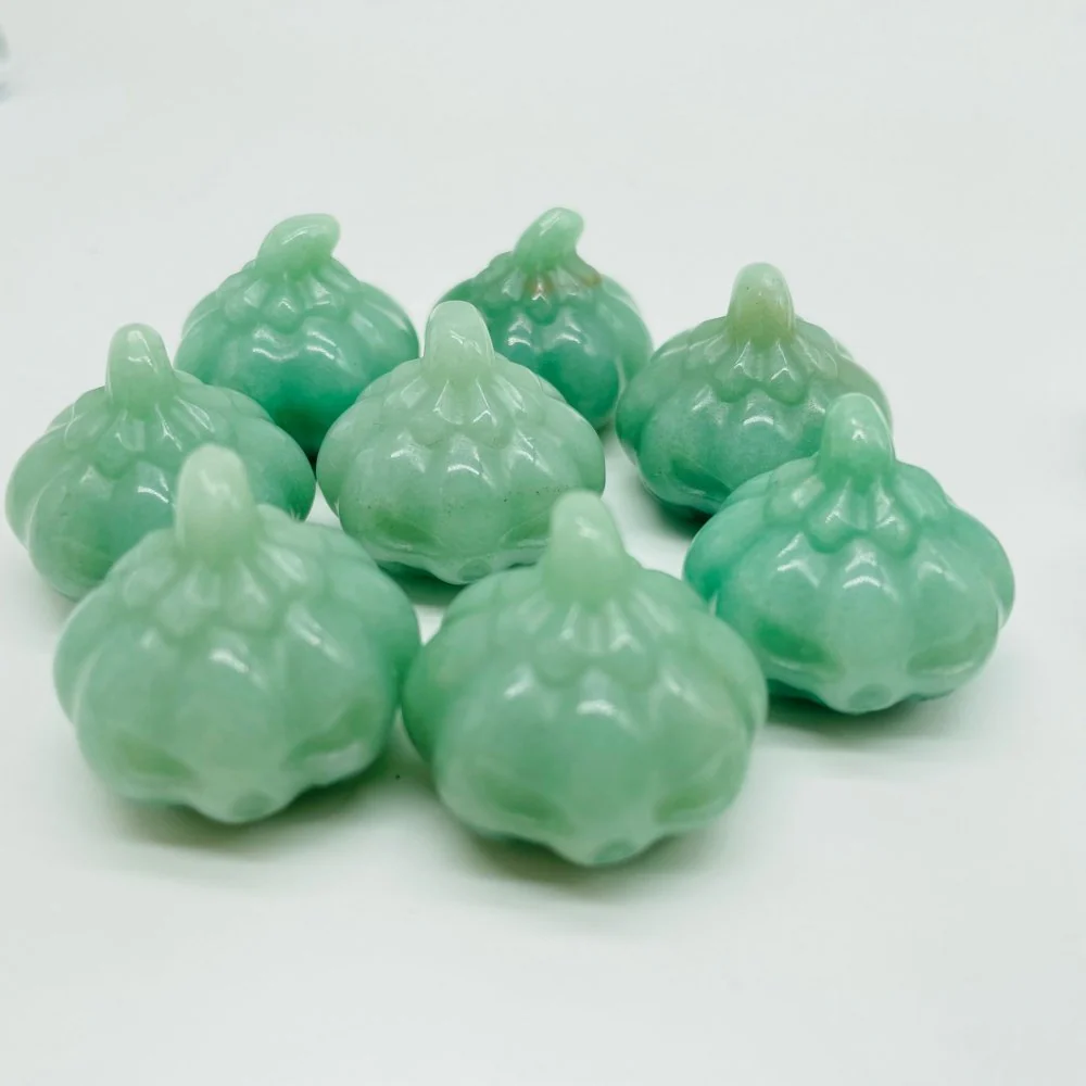 Green Aventurine & Howlite Halloween Pumpkin Carving Wholesale - Image 3