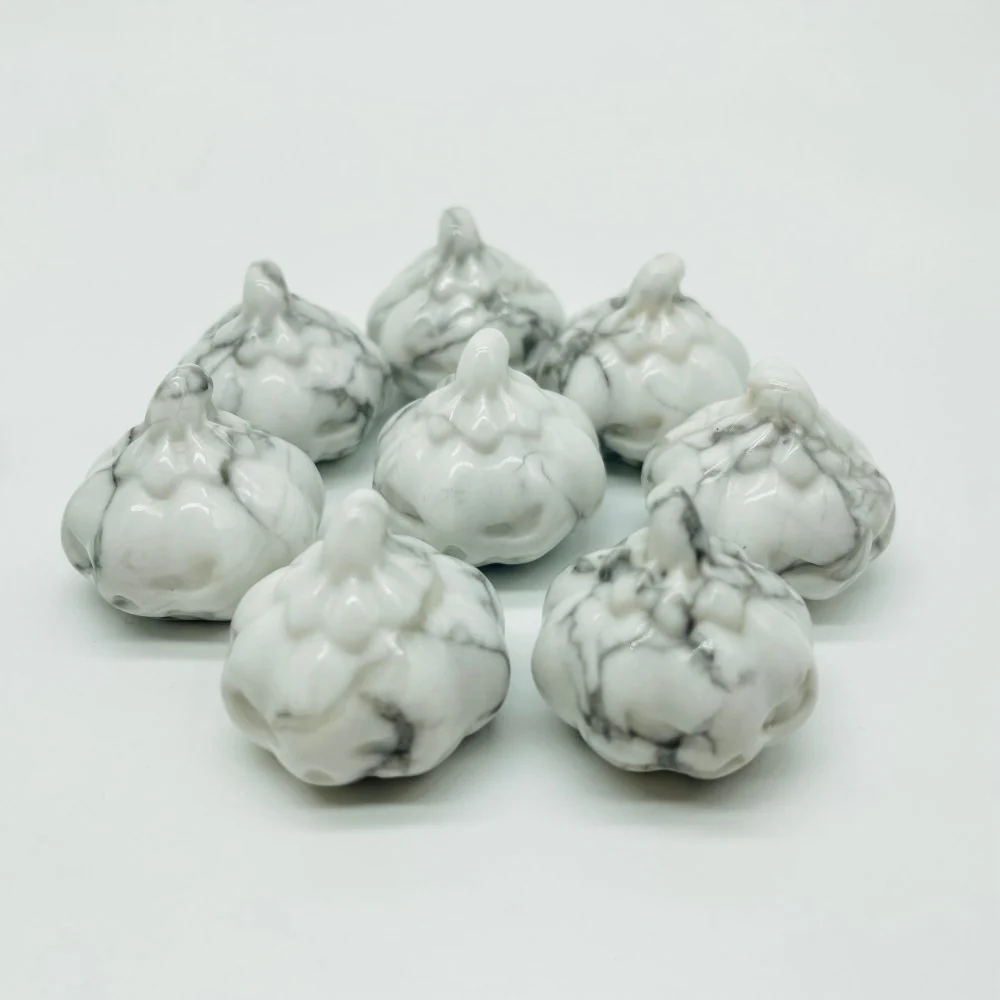 Green Aventurine & Howlite Halloween Pumpkin Carving Wholesale - Image 4