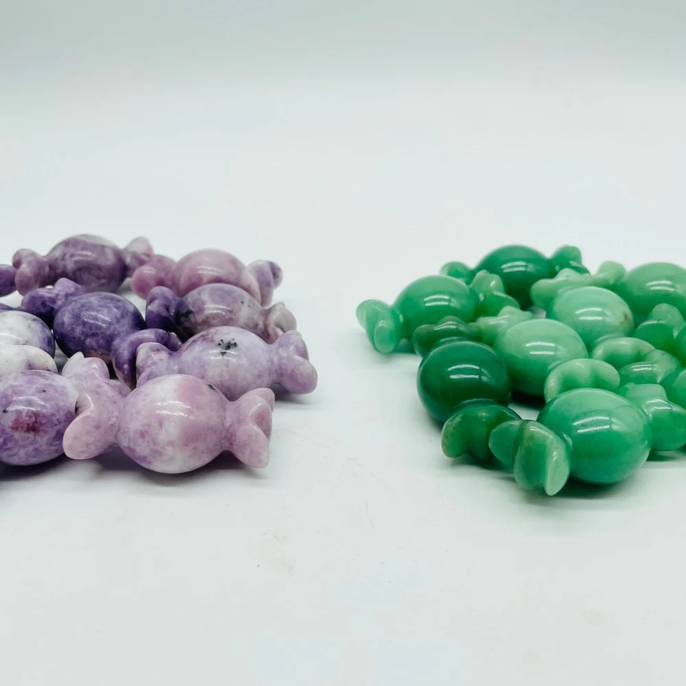 Green Aventurine Lepidolite Candy Carving Wholesale - Image 2
