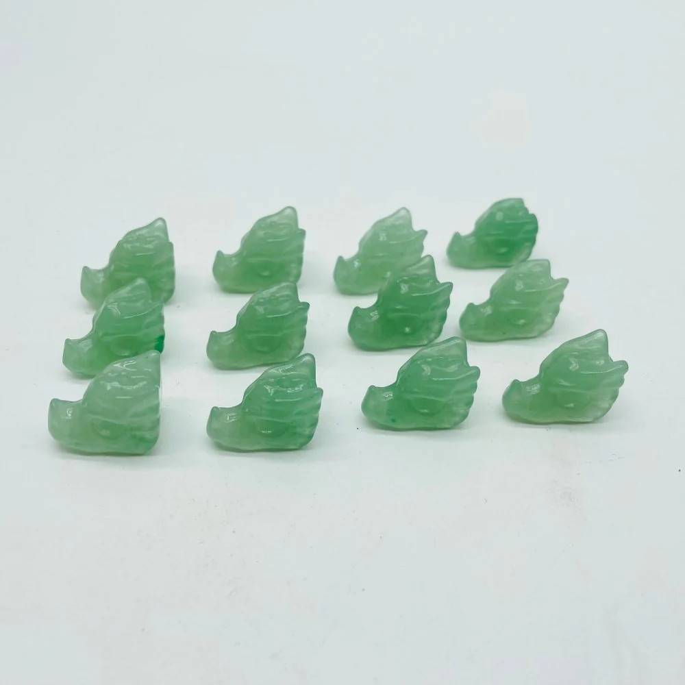 Green Aventurine Mini Dragon Head Carving Wholesale