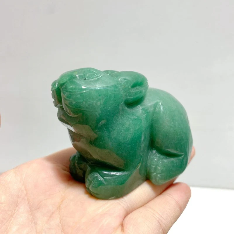 12 Pieces Green Aventurine Mixed Animals Carving - Image 3