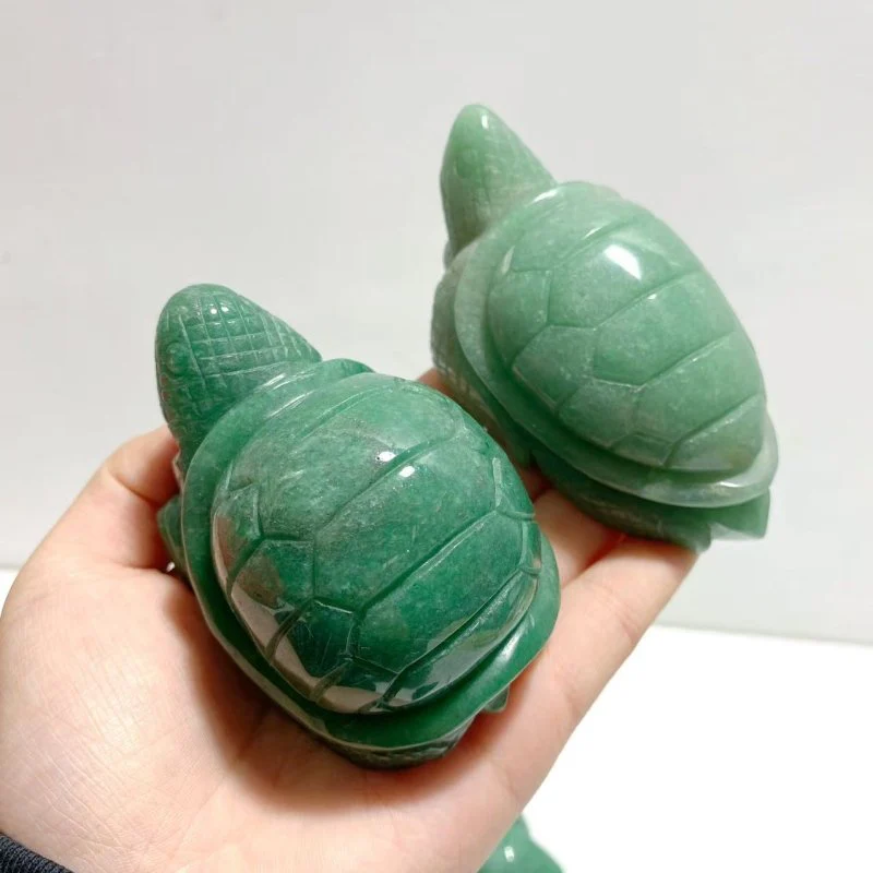 12 Pieces Green Aventurine Mixed Animals Carving - Image 7