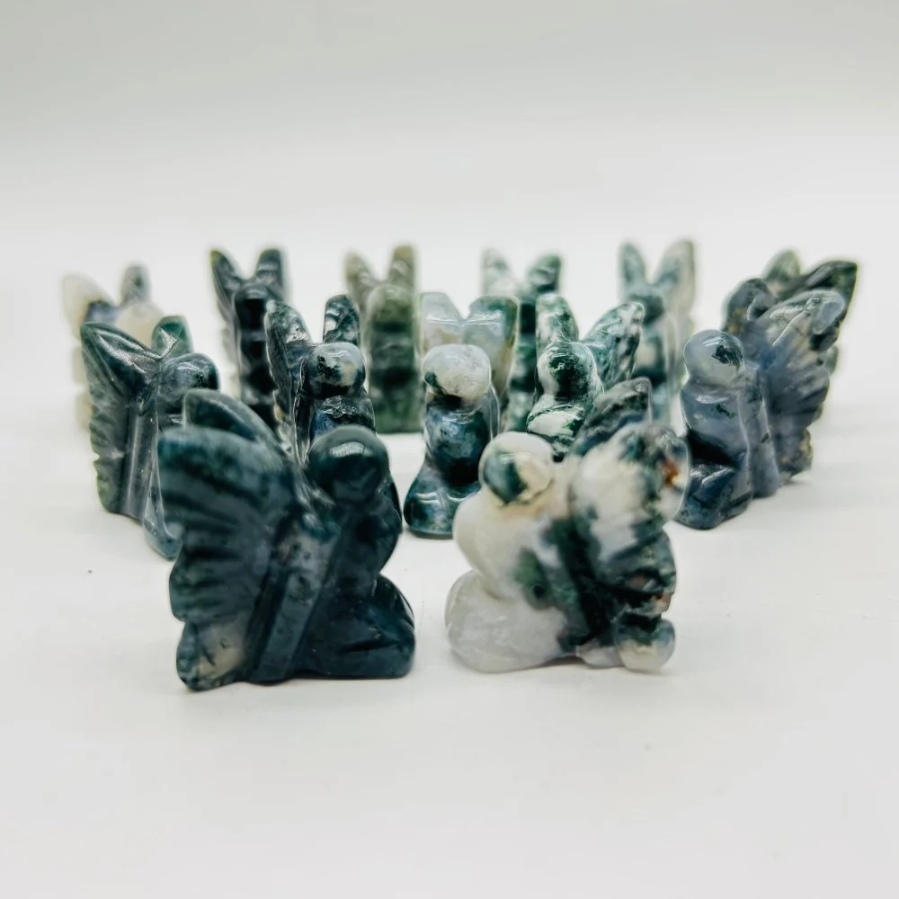 Green Aventurine & Moss Agate Butterfly Fairy Wholesale - Image 3