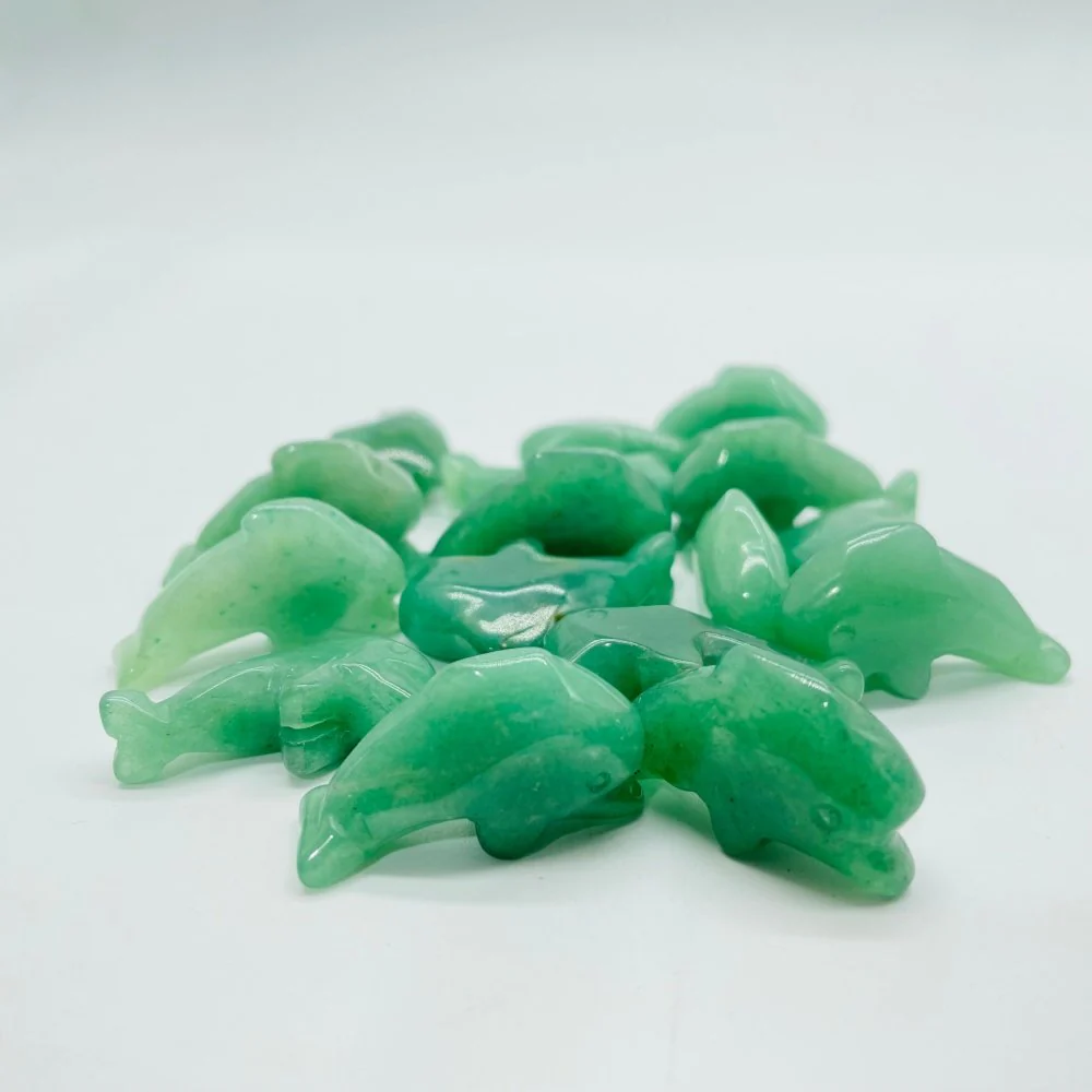Mini Dolphin Green Aventurine&Opalite Carving Animals Wholesale - Image 3