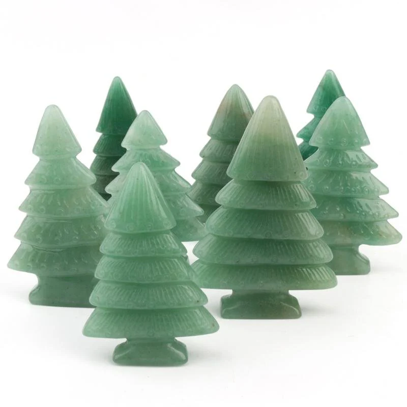 Green Aventurine Polished Carved Christmas Tree Wholesale - Image 4