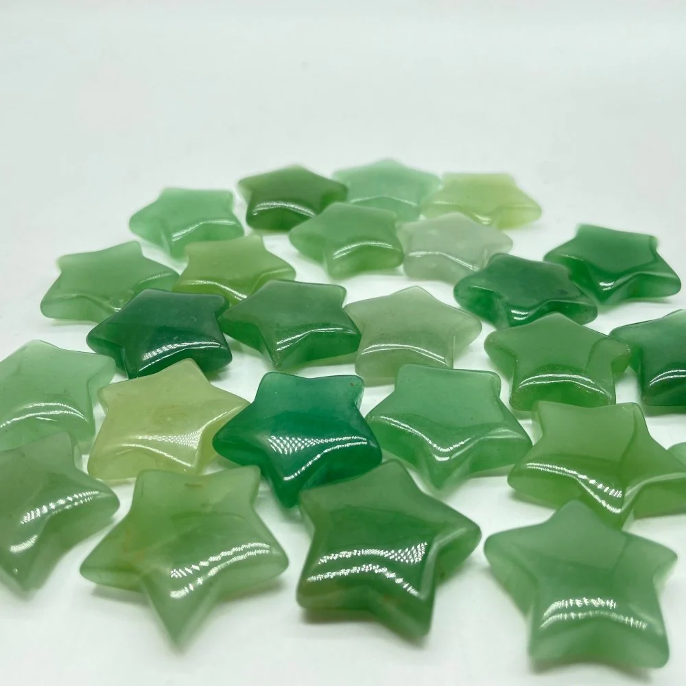 Green Aventurine Stars 1in(2.5cm) Wholesale - Image 2