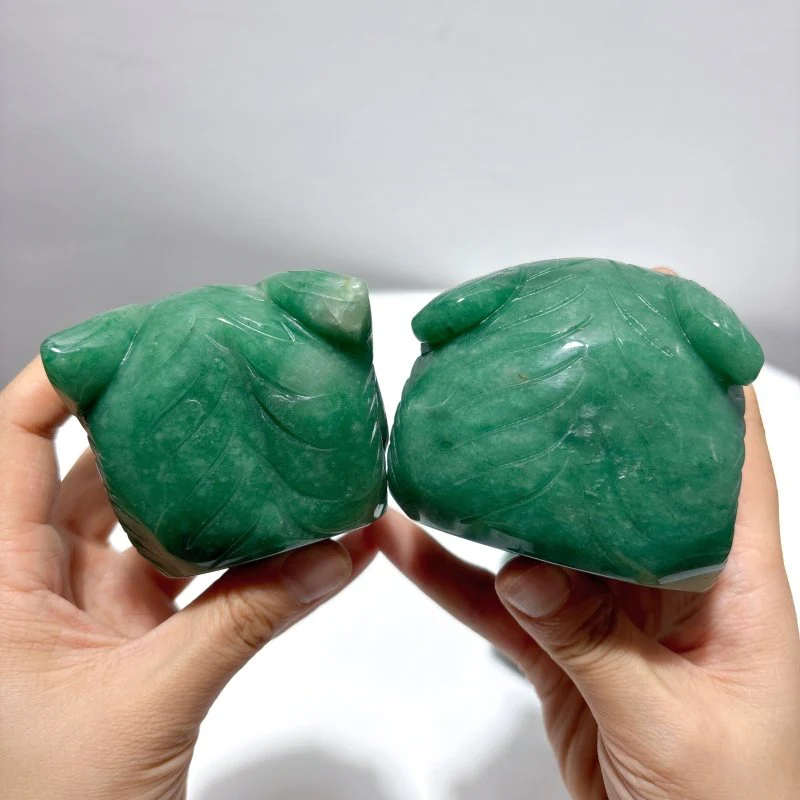 3 Pieces Green Aventurine Tiger Head Carving - Image 4