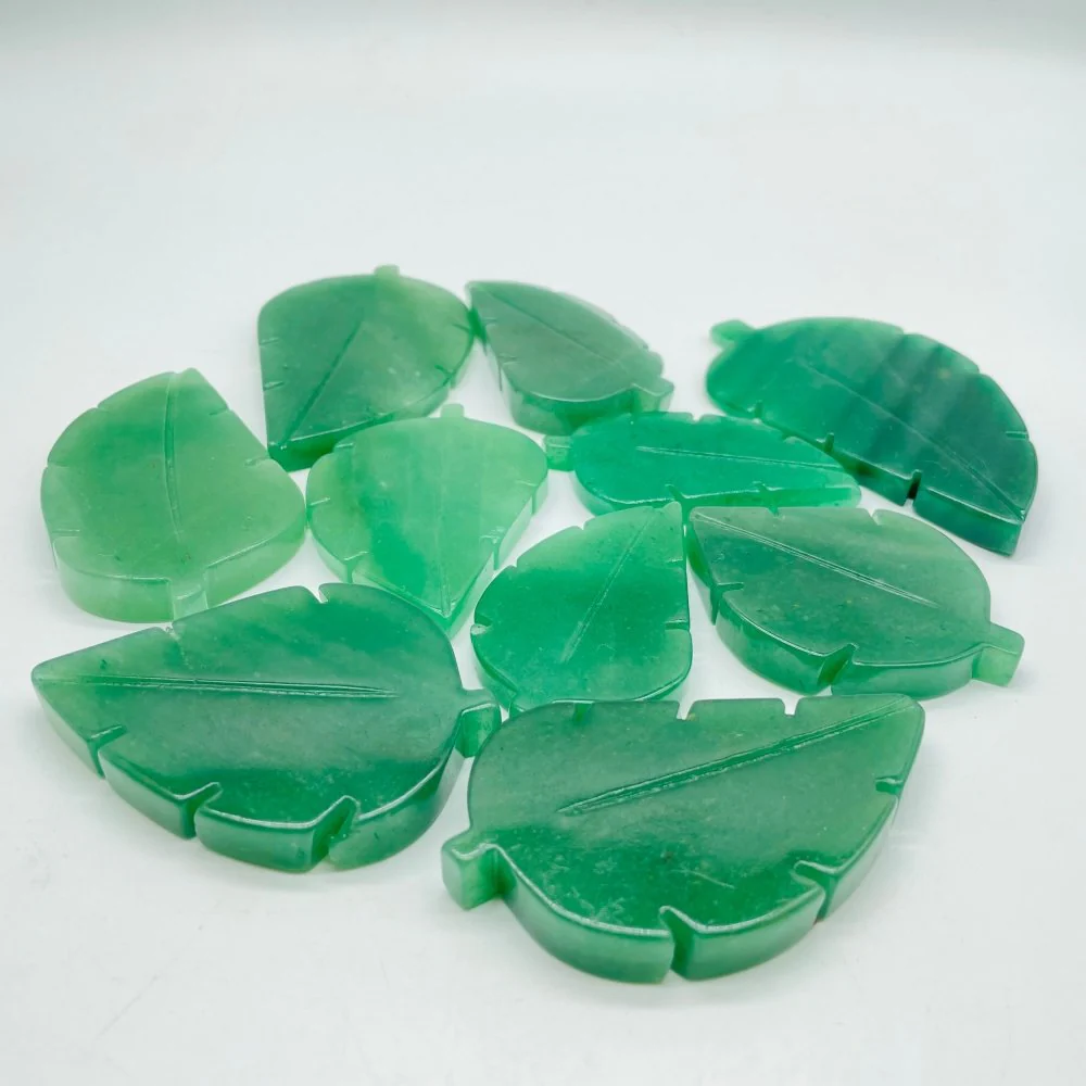Green Aventurine Tree Leaf Carving Wholesale - Image 3