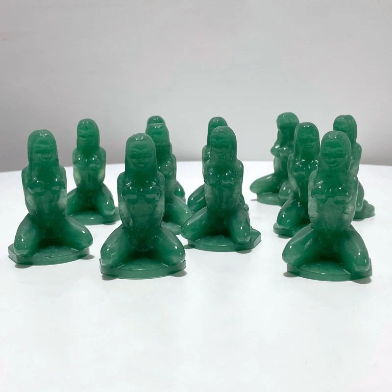 Green Aventurine Yoga Goddess Carving Wholesale - Image 6