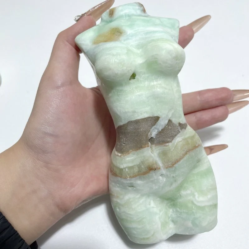 5 Pieces Green Calcite Goddess Carving - Image 2