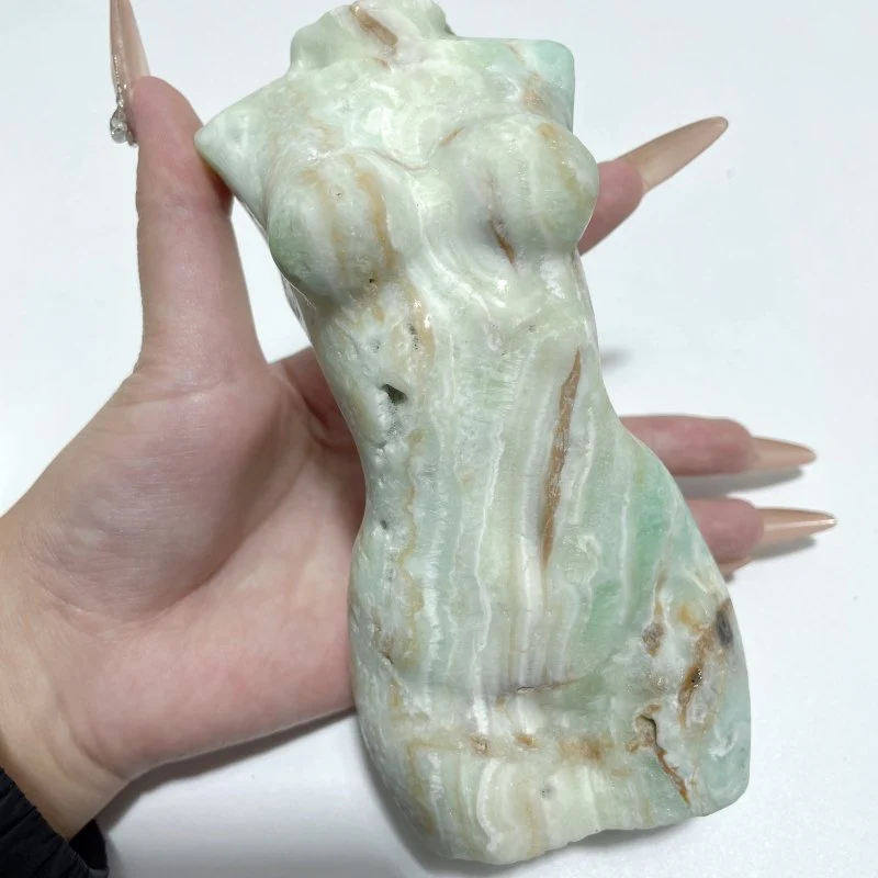 5 Pieces Green Calcite Goddess Carving - Image 3