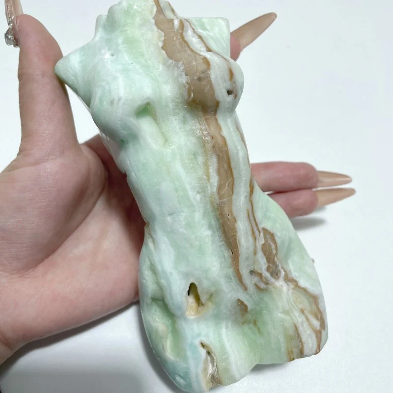 5 Pieces Green Calcite Goddess Carving - Image 4