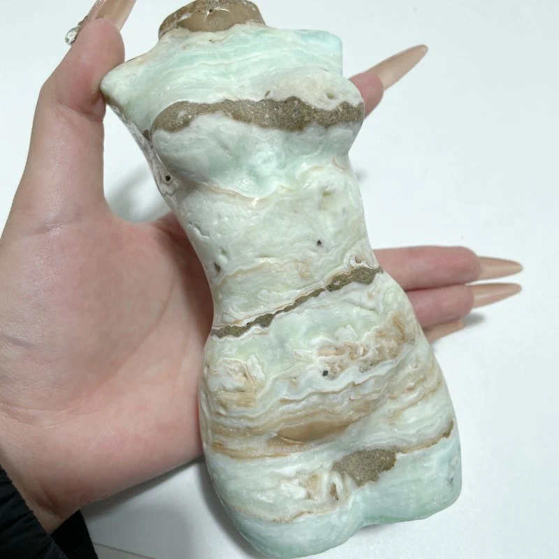 5 Pieces Green Calcite Goddess Carving - Image 5