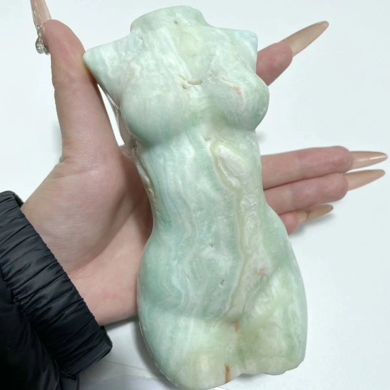 5 Pieces Green Calcite Goddess Carving - Image 6