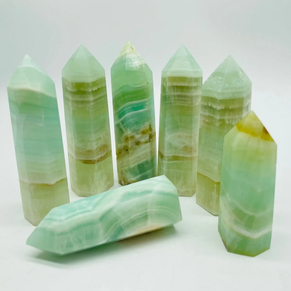 Green Calcite Tower Points Crystal Wholesale - Image 2