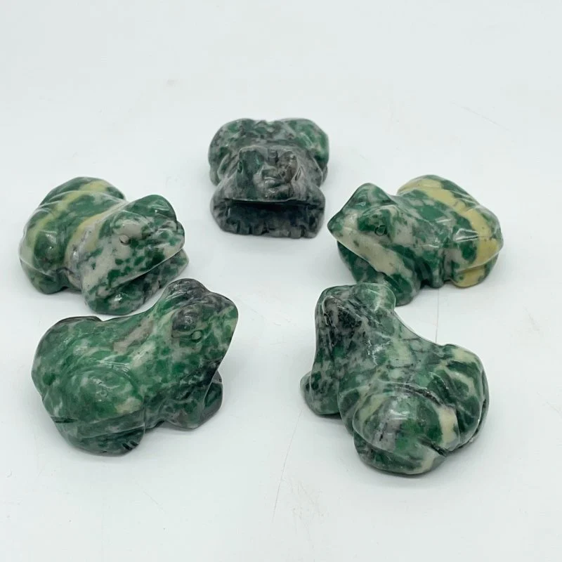 Green Dot Stone Frog Carving Animals Wholesale - Image 2