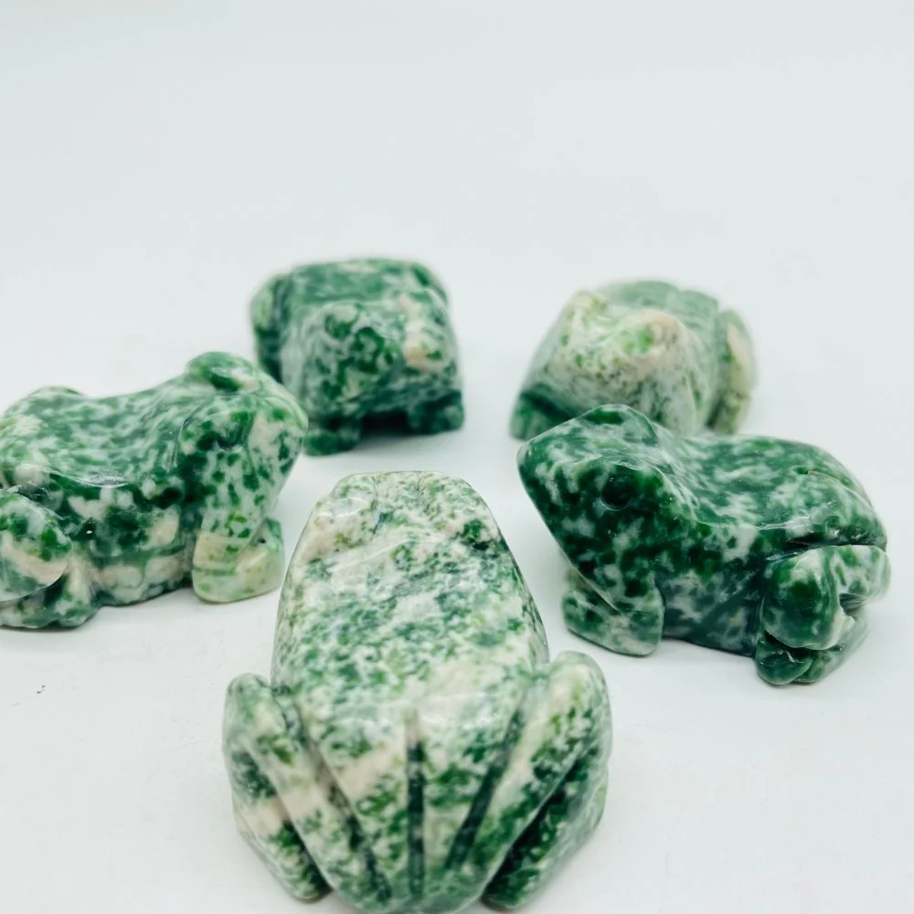Green Dot Stone Frog Carving Animals Wholesale - Image 2
