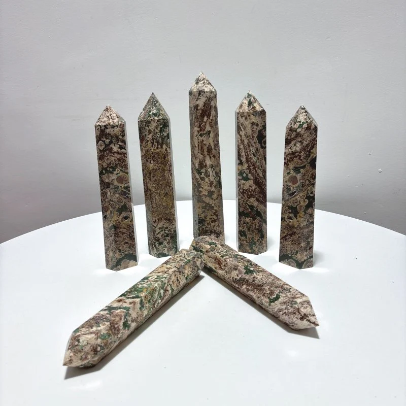 Large Green Flower Jasper Points Tower Wholesale - Image 5