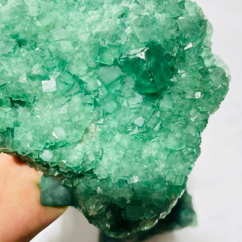 5 Pieces Large Green Fluorite Specimen Cubic Raw Stone - Image 4