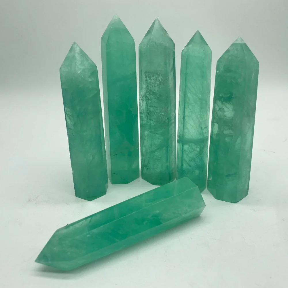 3.5-6Inch Green Fluorite Tower Points Wholesale - Image 3