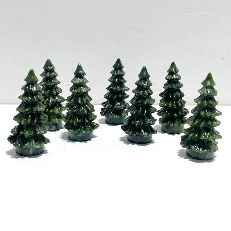 Green Jade Christmas Tree Carving Wholesale - Image 2