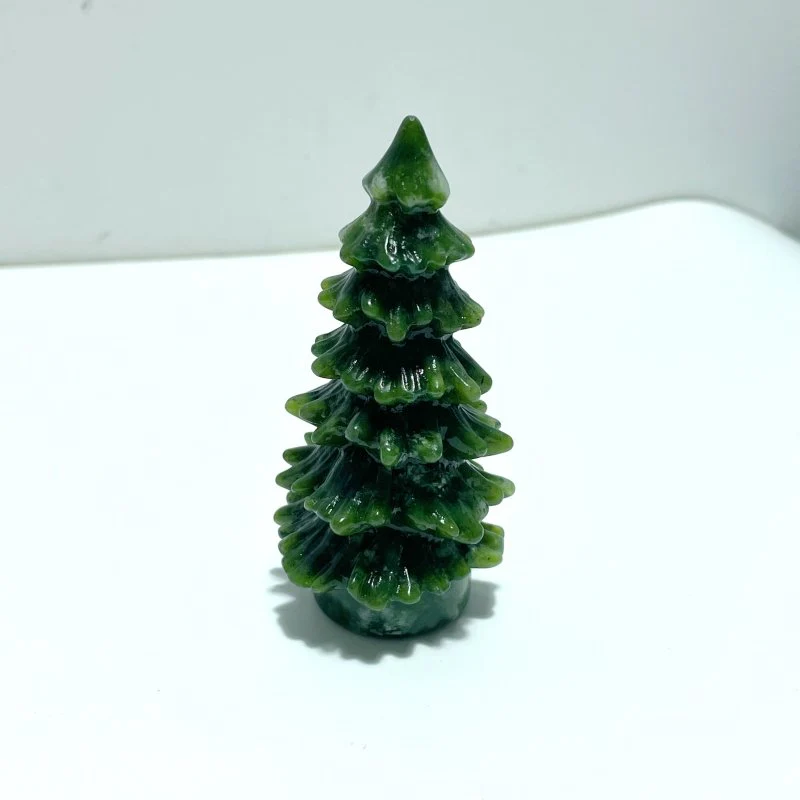 Green Jade Christmas Tree Carving Wholesale - Image 3