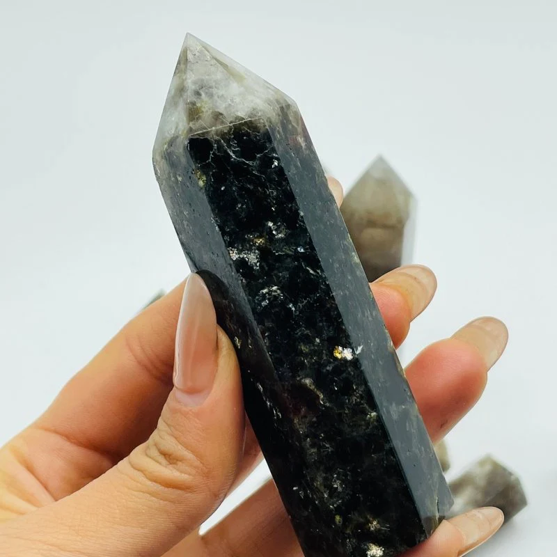 Green Mica Mixed Clear Quartz Tower Points Wholesale - Image 3