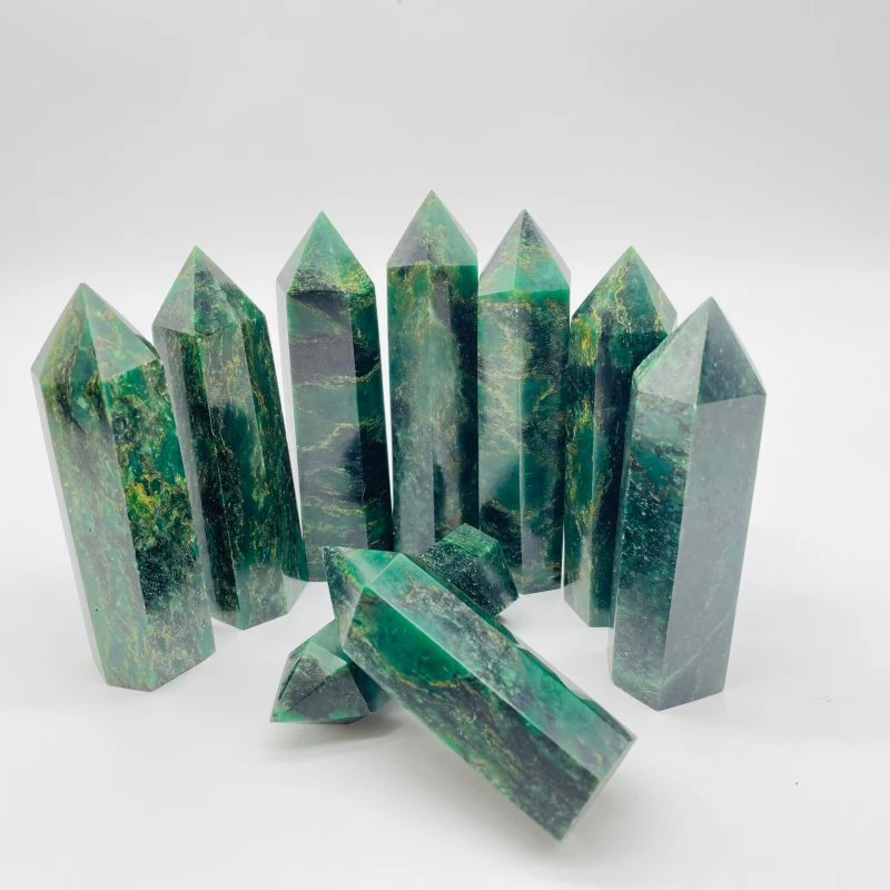 Green Mica Stone Points Wholesale - Image 2
