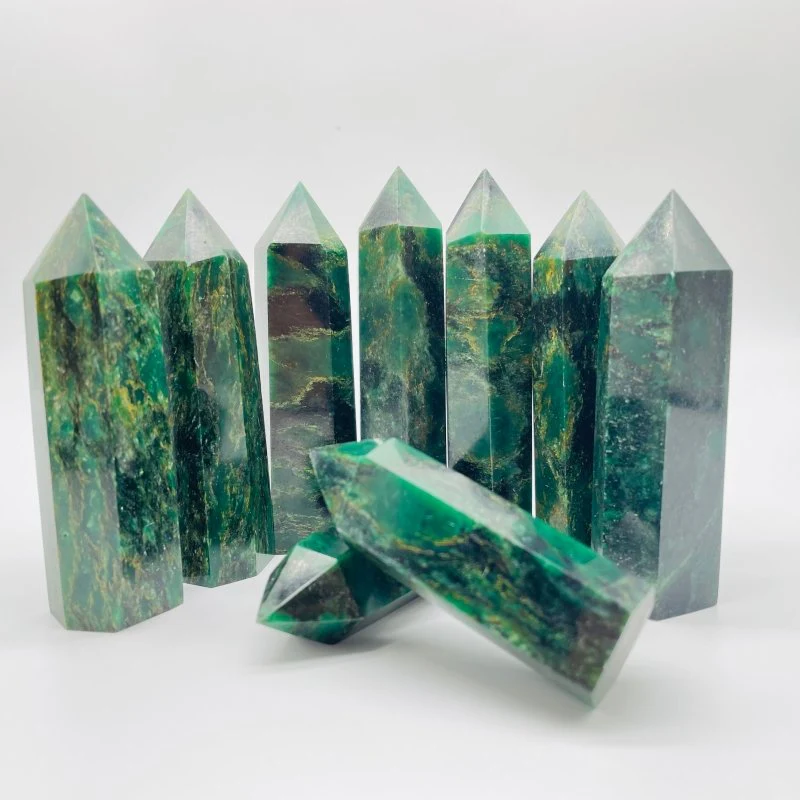 Green Mica Stone Points Wholesale - Image 3