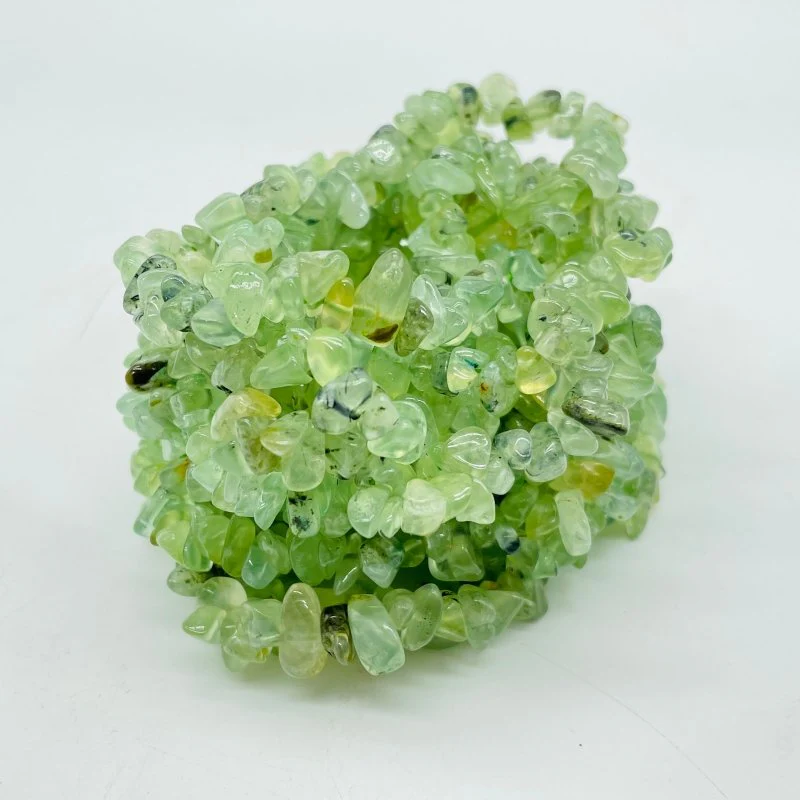 Green Prehnite Chip Bracelet Wholesale - Image 4