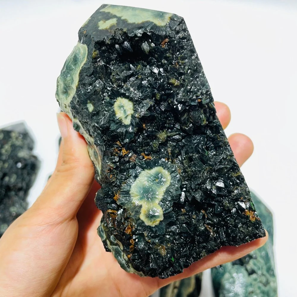 8 Pieces Green Sea Jasper Druzy Points - Image 6