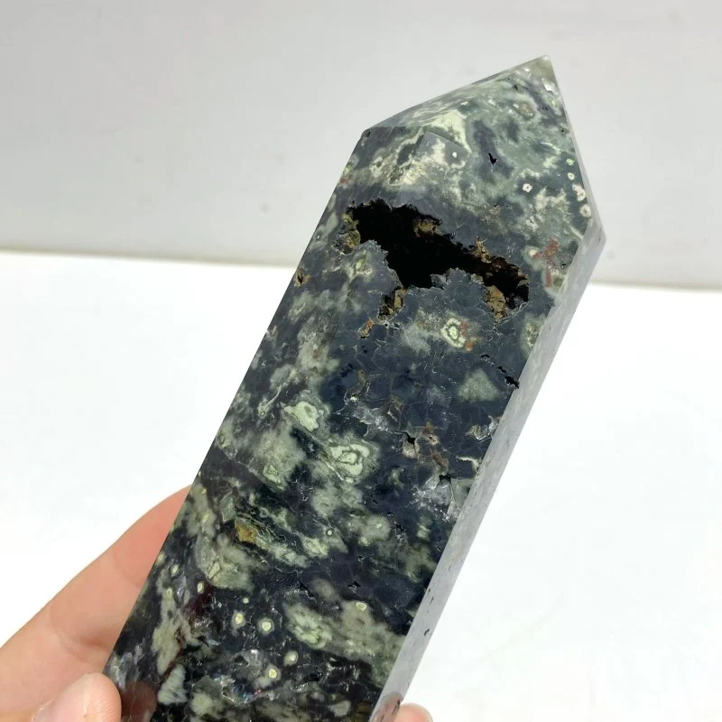 11 Pieces Green Sea Jasper Druzy Point - Image 3