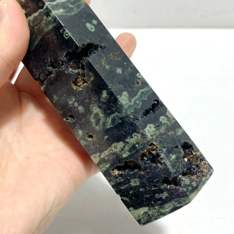 11 Pieces Green Sea Jasper Druzy Point - Image 6